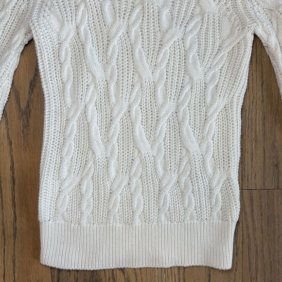 Splendid Collection Women’s Cable Knit Cashmere Blend Sweater in Cream Size XS - Picture 4 of 11